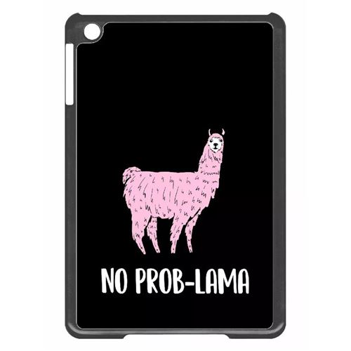 Coque tablette My-Kase pour iPad mini 2 - no prob lama rose fond noir - Plastique Noir