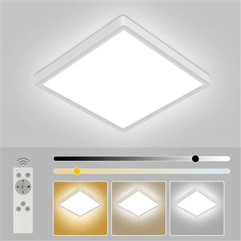 Plafonnier moderne carré simple, plafonnier LED dimmable avec