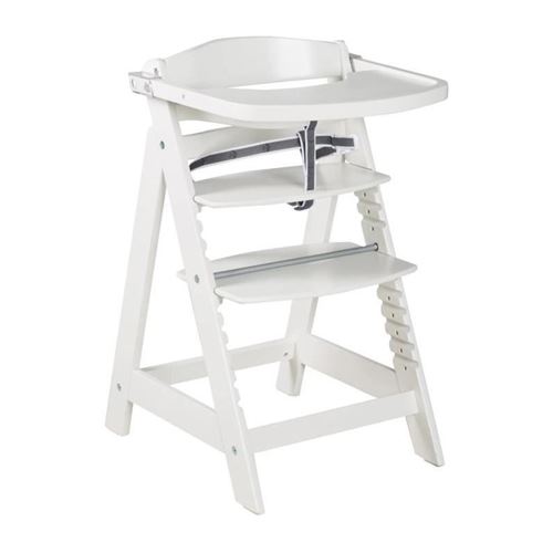 ROBA Chaise Haute &Eacute;volutive ""Sit Up Click et Fun"" + Plateau Repas Amovible - Bois Laqu&eacute; Blanc