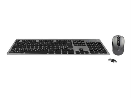 Ewent EW3261 - Toetsenbord en muis set - draadloos - 2.4 GHz - AZERTY - Belgisch - zwart