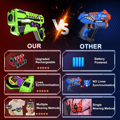 nouveau jeu de tir électrique bo lazertag gun jeu jouet espace blaster  bataille infrarouge laser tag pistolet jouets