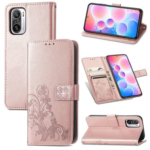 MPFRANCE Housse pour Xiaomi Redmi Note 10 Pro Or Rose [Fleur de Lys]