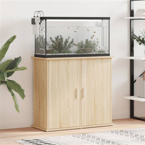 vidaXL Aquariumständer Sonoma-Eiche 81 x 36 x 73 cm Holzwerkstoff