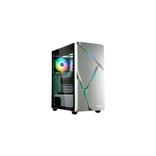 Enermax MarbleShell MS30 - MDT - ATX - zijpaneel met raam (gehard glas) - wit - USB/Audio