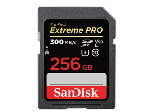 SanDisk Extreme Pro - Carte mémoire flash - 256 Go - UHS-II U3 / Class10 - SDXC UHS-II