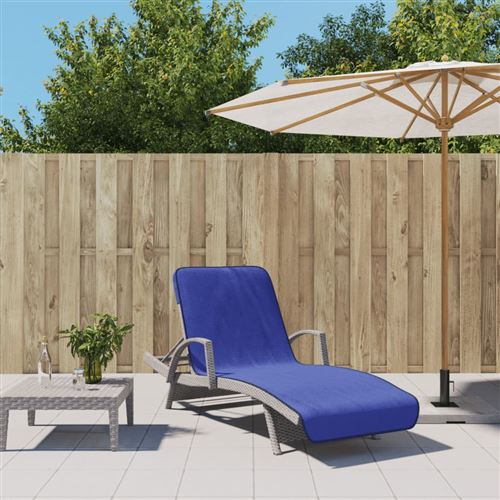 vidaXL Serviettes de plage 2 pcs bleu royal 75x200 cm tissu 400 GSM