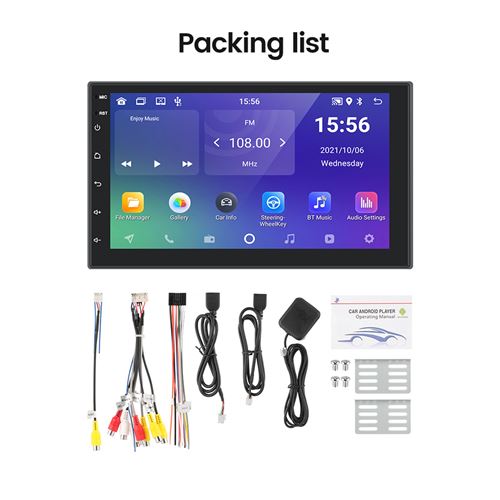 104€01 sur Autoradio Android Gearelec 7 Pouces 2 Din Écran Tactile avec GPS  WiFi FM RDS EQ Bluetooth - Autoradio - Achat & prix