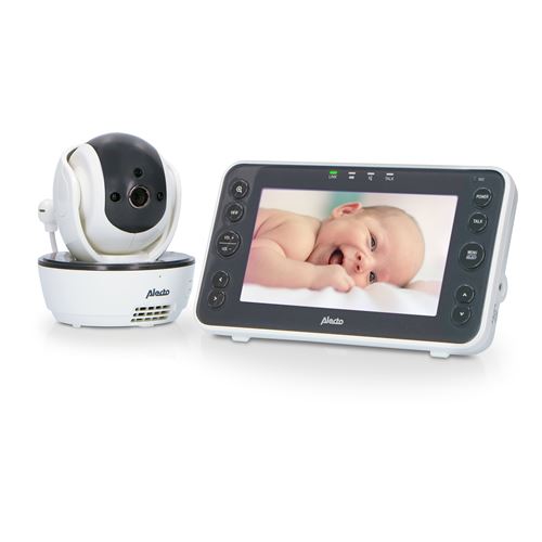 Babyphone avec caméra et écran couleur 5 Alecto DVM200XL Blanc-Anthracite
