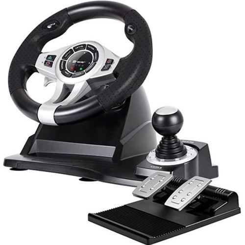 Volant de course - TRACER - Roadster - Filaire - Compatible PC/PS3/PS4/XBox One - 12 boutons