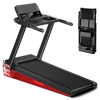 Tapis de course pliable ROBORE P8 14 km/h 12 programmes intégrés capteur de fréquence cardiaque système à double amortissement - 1