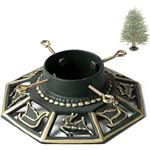 Ventray Support de sapin de Noël avec réservoir d'eau, 34 x 34 x 10 cm, Support universel classique et robuste pour troncs d'arbres de Noël artificiels, Support de base de sapin de pin pour vrais arbres, Octogone