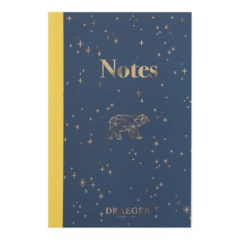 Carnet A6 Ligné - Bleu Nuit - Draeger Paris