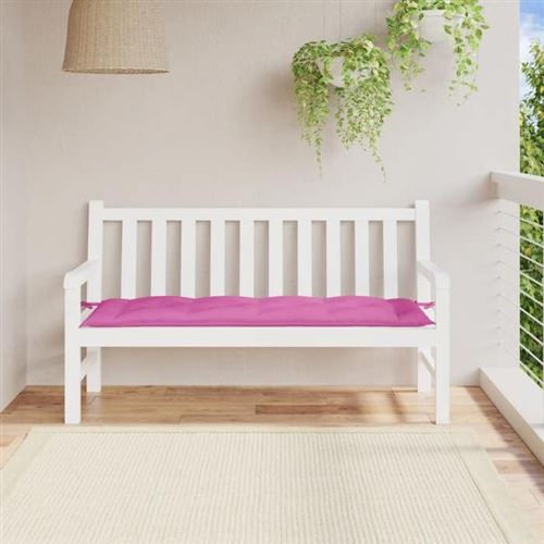 VIDAXL - Coussin de banc de jardin - 150x50x7 cm - Rose - Image 3