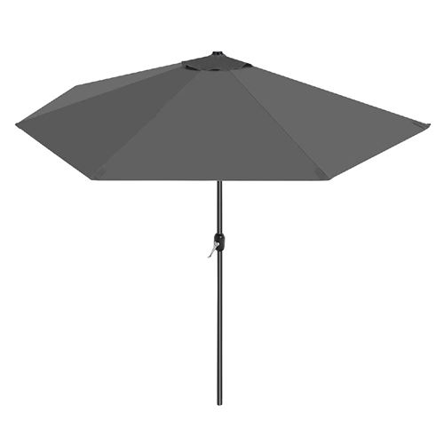 Demi-parasol de jardin avec manivelle - Diamètre 270 x Profondeur 135 x Hauteur 230 cm