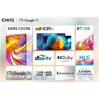 35€40 sur Smart TV CHiQ L32H7G 32 pouces HDR Google TV