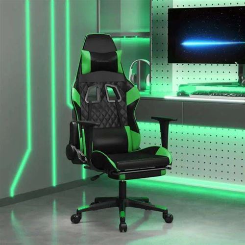 Vidaxl Noir/Vert Chaise De Jeu Et - Image 2