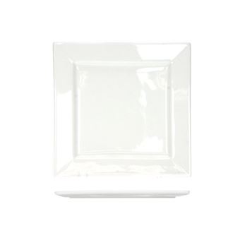 C&T Napoli - Assiette plate - Blanc -33x33cm - Porcelaine - (lot de 6) - 1