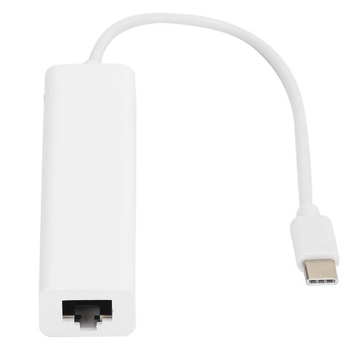 USB 2.0 Type-C HUB 3 ports Adaptateur Fast Ethernet RJ45 Convertisseur  d'extension de carte réseau 100 Mbps pour Macbook