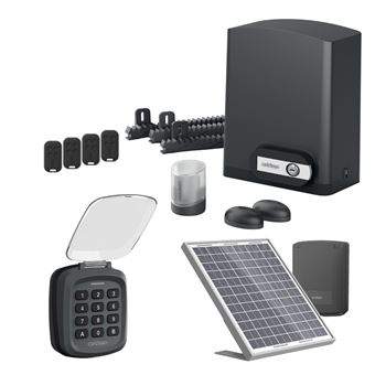 Motorisation solaire Avidsen Orea 550 avec digicode pour portail coulissant - 1