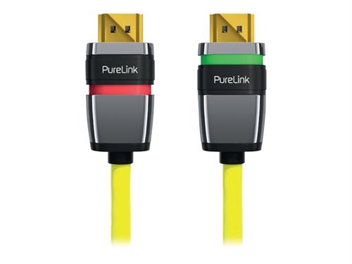 Purelink Ultimate ULS1020 - Câble HDMI avec Ethernet - HDMI mâle pour HDMI mâle - 3 m - jaune - support 4K