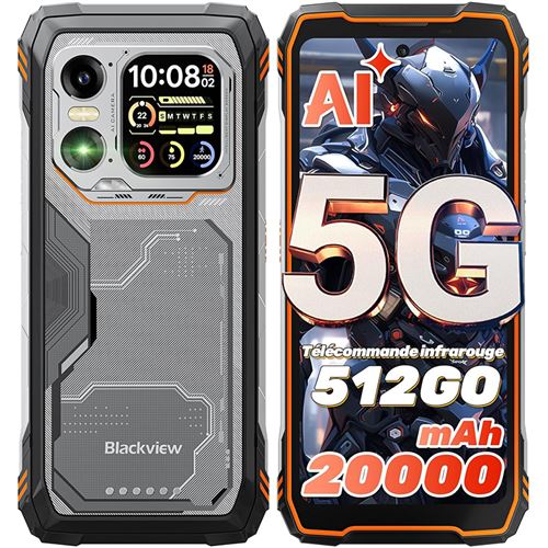 Blackview Xplore 1 (5G - 6.78'' - 512 Go, 16 Go RAM - 20000mAh) Orange