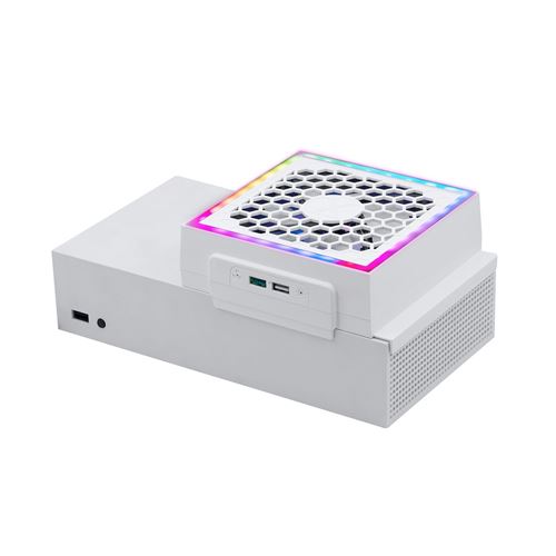 MCBAZEL Ventilateur de refroidissement avec LED RGB pour Xbox Series S-White