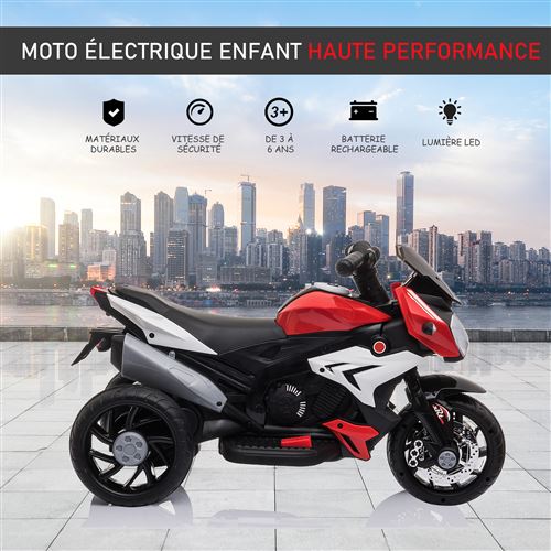 Moto BMW Électrique pour Enfant Effet Lumineux et Sonore 25km/ h , Rouge