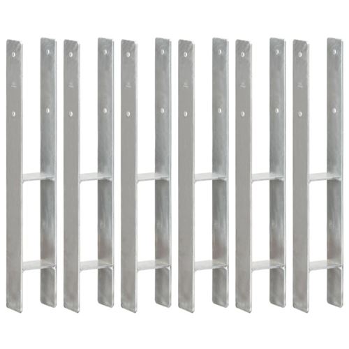 Meilleurs prix pour vidaXL Grondankers 6 st 8x6x60 cm gegalvaniseerd staal zilverkleurig145297