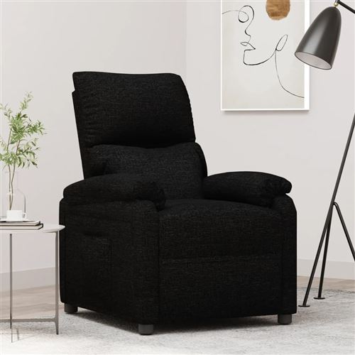Non Communiqué Noir Vidaxl Fauteuil Inclinable Tissu