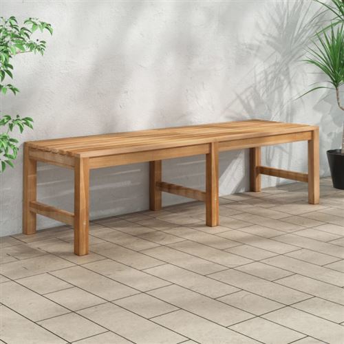 Non Communiqué Naturel Banc De Jardin 150 Cm Bois De Teck Massif