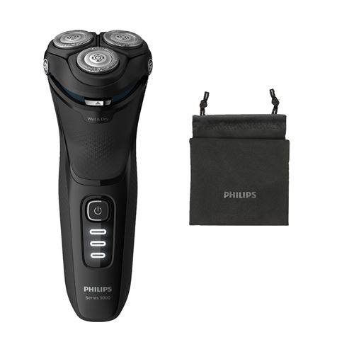 Philips S3233/52 Rasoir Électrique Series 3000 100% Étanche Avec Housse De Voyage