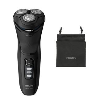 PHILIPS S3233/52 - Rasoir électrique Series 3000 - 100% étanche - 60 min d'autonomie - Trousse de voyage