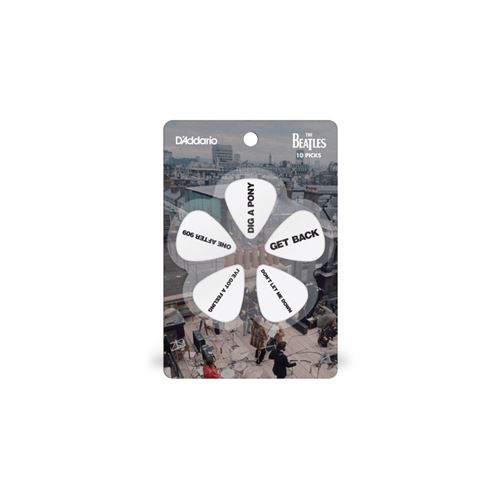 D'Addario - Paquet de 10 médiators pour guitare - The Beatles Get Back - Light