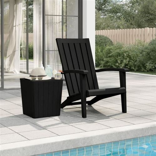 Non Communiqué Noir Vidaxl Chaise De Jardin Adirondack Polypropylène 364165 - Image 1