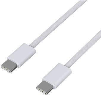 Cable USB-C USB-C pour iPhone 15 / 15 PLUS / 15 PRO / 15 PRO MAX - Câble  nylon tressé 1 mètre Phonillico® - Chargeur pour téléphone mobile - Achat &  prix