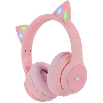 30€99 sur Casque de stéréo pour Bluetooth 5.0 chat oreille lapin LED avec  micro enfants filles,sans fil - Rose - Casque audio - Achat & prix