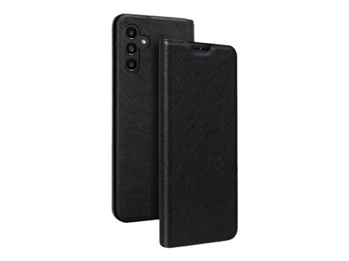 BIGBEN Connected - Étui à rabat pour téléphone portable - cuir pleine fleur - noir - pour Samsung Galaxy A04s, A13 5G