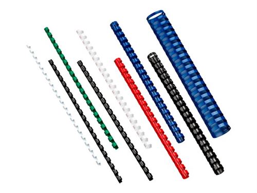 GBC Ibico - 10 mm - 21 anneaux - 65 feuilles - blanc - 100 unités peigne de reliure en plastique
