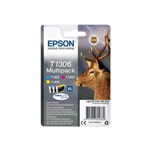 Cartouche d'encre originale epson sx525wd620fwoffice b42wd525wd625fwd925fwd tricolore (4 unit&eacute;s) 