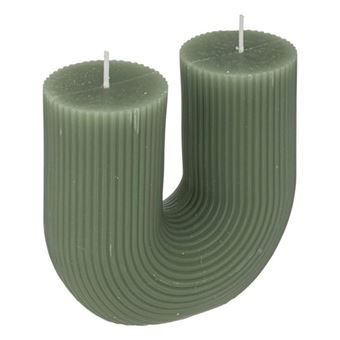 Atmosphera Créateur d'intérieur - Bougie Design "Demi" 400g Vert Céladon - 1