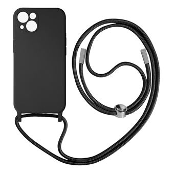 Étui + Chaîne Pour IPhone 13 - Coque Fine TPU Avec Cordon - Couleur Crème - Anti-dérapant Et Charge Sans Fil