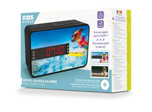 Bigben Réveil Double Alarme - Affichage Led Réveil Via 3 Buzzers Fonction Sleep, Snooze