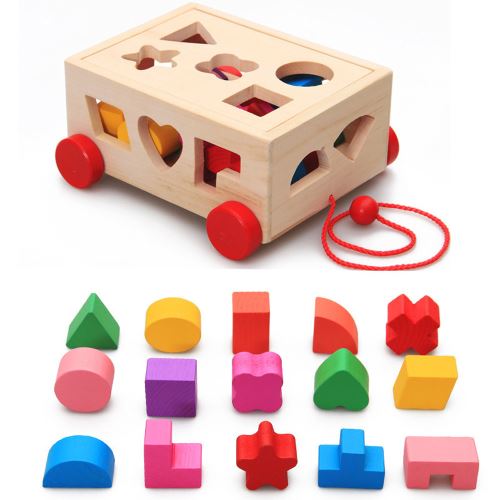 Enfants d'apprentissage en bois bébé Geometry Jouets éducatifs Puzzle Puzzle IQ 3D pour les enfants Pealer2029
