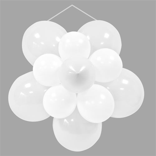 kit 11 ballons décoratifs rosace pour mariage Blanc - 64 cm
