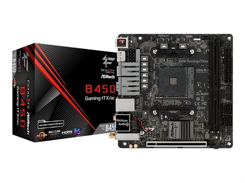 Carte mère asrock b450 gaming itx/ac, amd b450 - sockel am4
