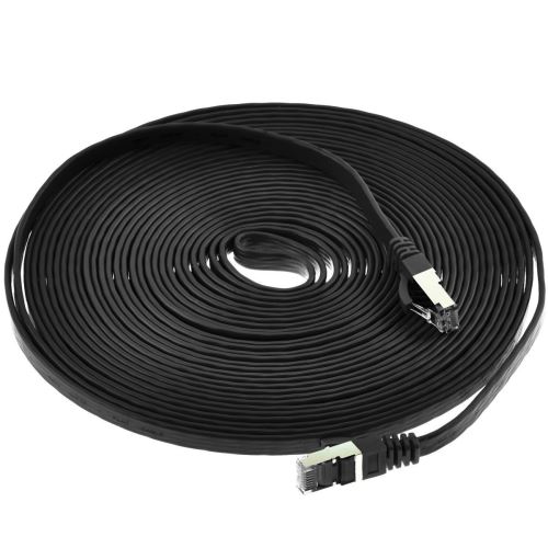 Cat 7 Cable Ethernet 5m- 5m RJ45 Câble Réseau Ethernet Plat Haute Vitesse-  S/FTP Blindé Gigabit Anti-brouillage Aucune Perte Signal- Plus Rapide Que  Cat 6/Cat 5 (5 Mètres) : : Informatique