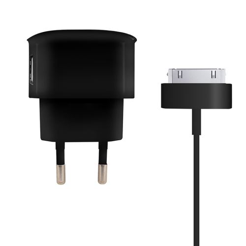 mooov Chargeur secteur 1 USB 1 A + câble dock 1 m - noir - 730065