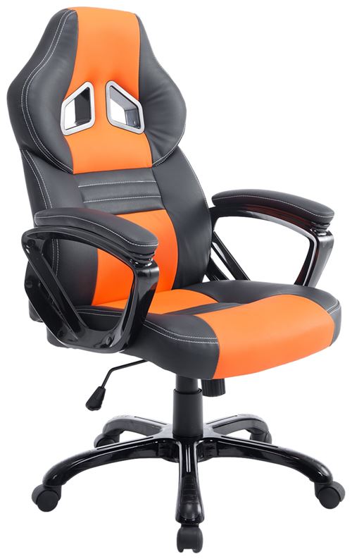 CLP Fauteuil de bureau / Gaming Pedro , Noir / Orange 