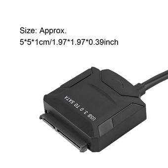 Câble SATA vers USB - Adaptateur de Disque Dur USB 3.0 vers 2.5 SATA III -  Convertisseur Externe pour Transfert de Données SSD/HDD