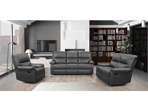 Canape Relax Lincoln 3 Places Gris Achat Prix Fnac
